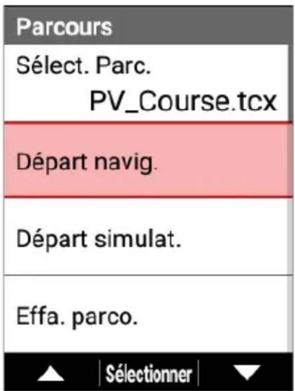 PIONEER SGXCA600 - Utilisez les boutons [] / [] pour selectionner [Départ navig.], puis appuyez sur le bouton [Confirmer]. - 1