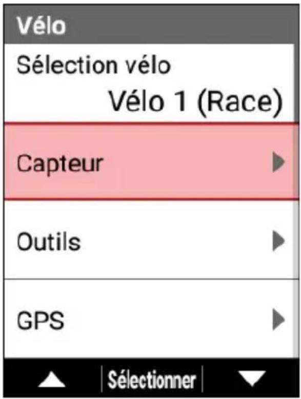PIONEER SGXCA600 - Utilisez les boutons [] / [] pour selectionner [Capteur], puis appuyez sur le bouton [Confirmer]. - 1