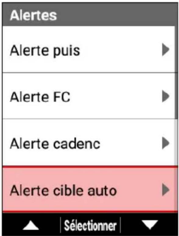 PIONEER SGXCA600 - Utilisez les boutons [] / [] pour selectionner [Alerte cible auto], puis appuyez sur le bouton [Confirmer]. - 1