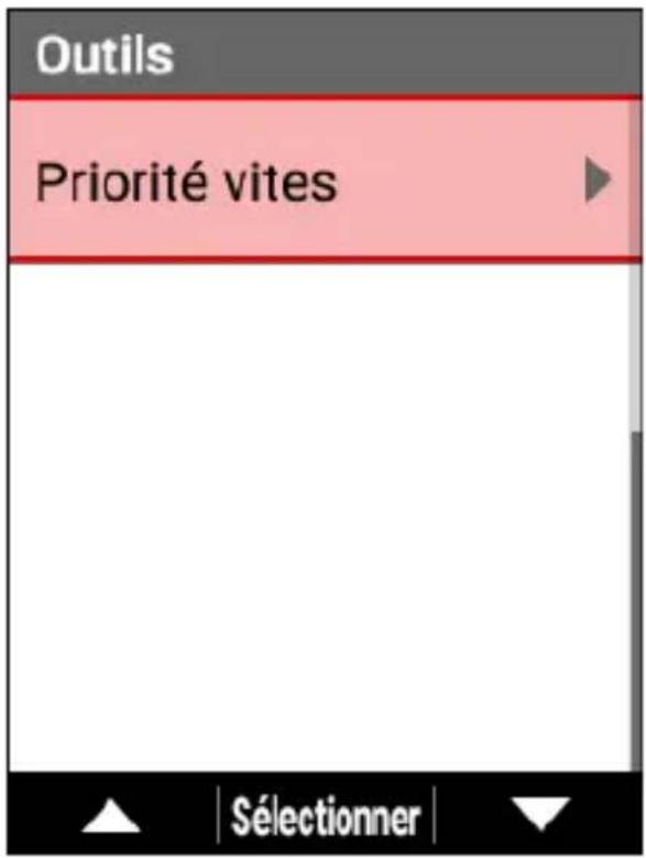 PIONEER SGXCA600 - Utilisez les boutons [] / [] pour selectionner [Priorité vites], puis appuyez sur le bouton [Confirmer]. - 1
