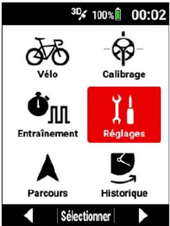 PIONEER SGXCA600 - Utilisez les boutons [] / [] pour selectionner [Réglages], puis appuyez sur le bouton [Confirmer]. - 1