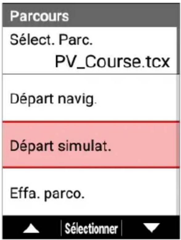 PIONEER SGXCA600 - Utilisez les boutons [] / [] pour selectionner [Départ simulat.], puis appuyez sur le bouton [Confirmer]. - 1