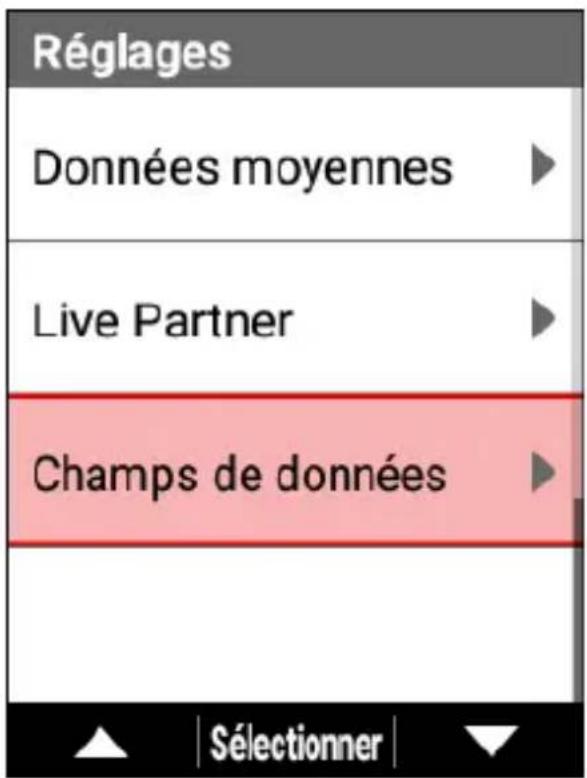 PIONEER SGXCA600 - Utilisez les boutons [] / [] pour selectionner [Champs de données], puis appuyez sur le bouton [Confirmer]. - 1