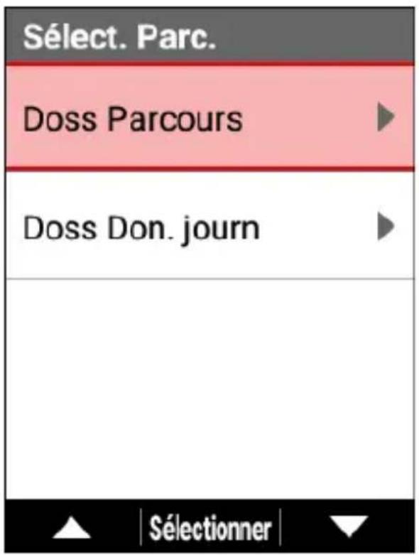 PIONEER SGXCA600 - Utilisez les boutons [] / [] pour selectionner [Doss Parcours], puis appuyez sur le bouton [Confirmer]. - 1