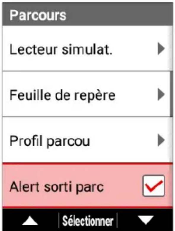 PIONEER SGXCA600 - Utilisez les boutons [] / [] pour selectionner [Parcours], puis appuyez sur le bouton [Confirmer]. - 2