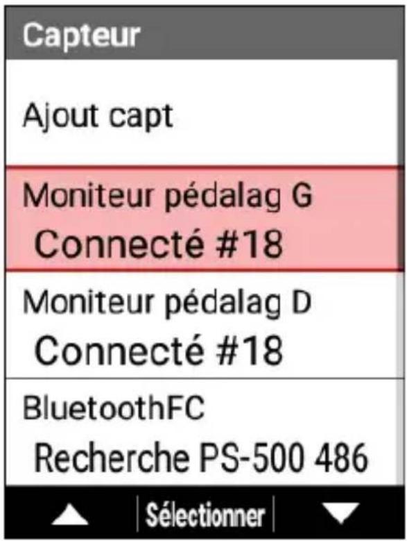 PIONEER SGXCA600 - Utilisez les boutons [] / [] pour selectionner le nom du capteur, puis appuyez sur le bouton [Confirmer]. - 1