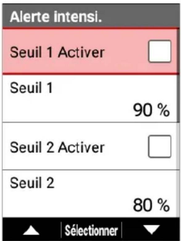 PIONEER SGXCA600 - Utilisez les boutons [] / [] pour selectionner [Alerte intensi.], puis appuyez sur le bouton [Confirmer]. - 2