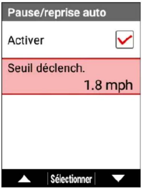 PIONEER SGXCA600 - Utilisez les boutons [←]/[→] pour sélectionnner [Seuil déclench.], puis appuyez sur le bouton [Confirmer]. - 1