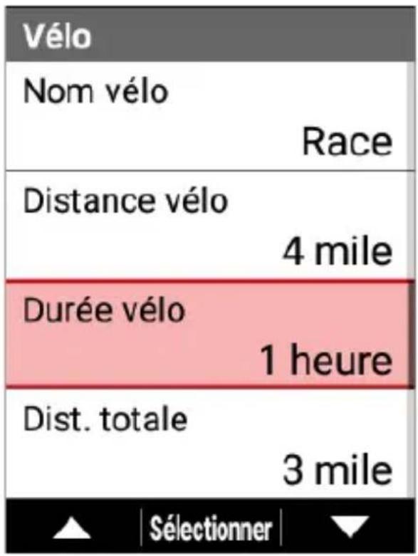 PIONEER SGXCA600 - Réglages de la distance et de la durée de vélo - 4