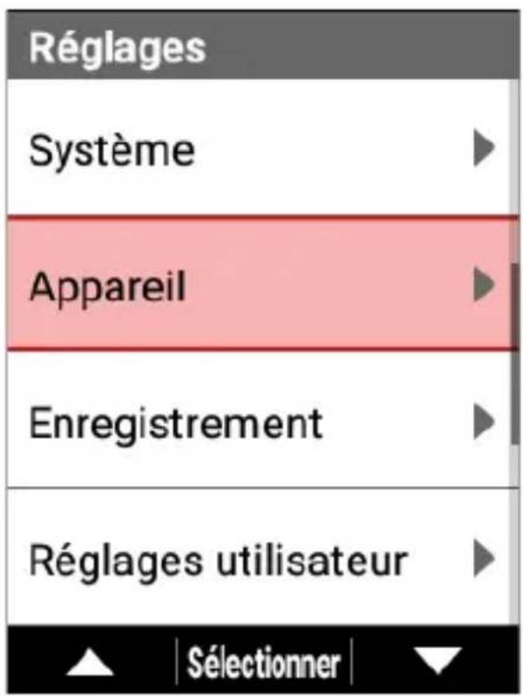 PIONEER SGXCA600 - Utilisez les boutons [] / [] pour selectionner [Appareil], puis appuyez sur le bouton [Confirmer]. - 1