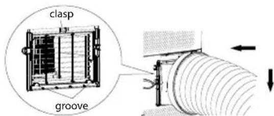 SHARP ULC09EAW - Install heat discharge pipe - 2