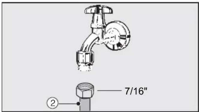MIELE KF 2982 SF - Fixation du tuyau d'eau à l'appareil - 2
