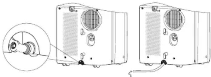 SHARP ULC12EAW - Wasser über dieunte Ablassanschluss ablassen. - 1