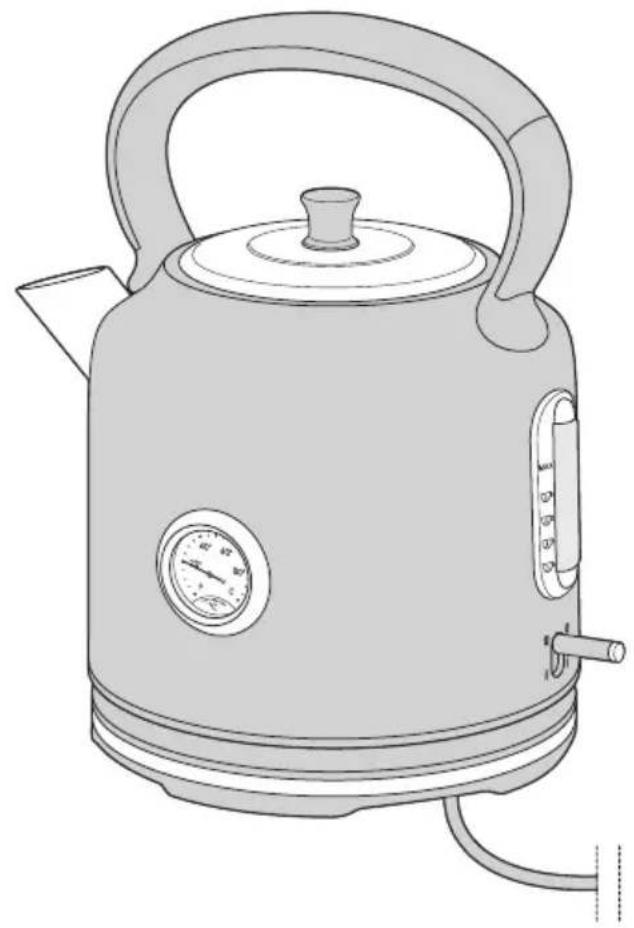 Ambiano GTWKEDS10 - Retrowaterkoker Bouilloire rétro Retrowasserkocher - 1