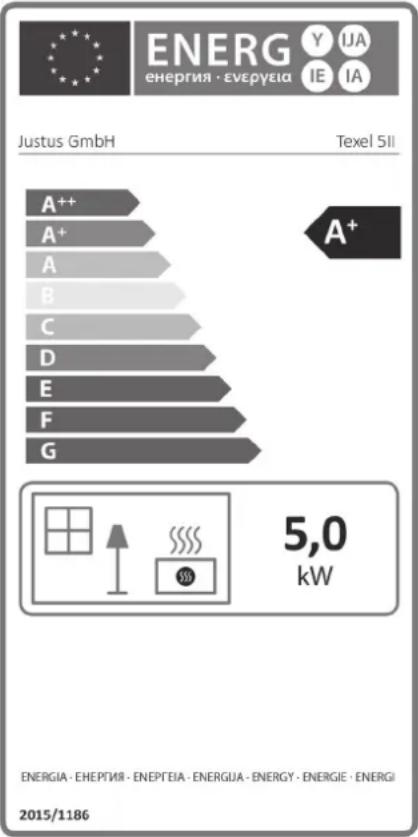 JUSTUS Texel 5 - Label énergétique et fiche produit selon les normes EU - 1