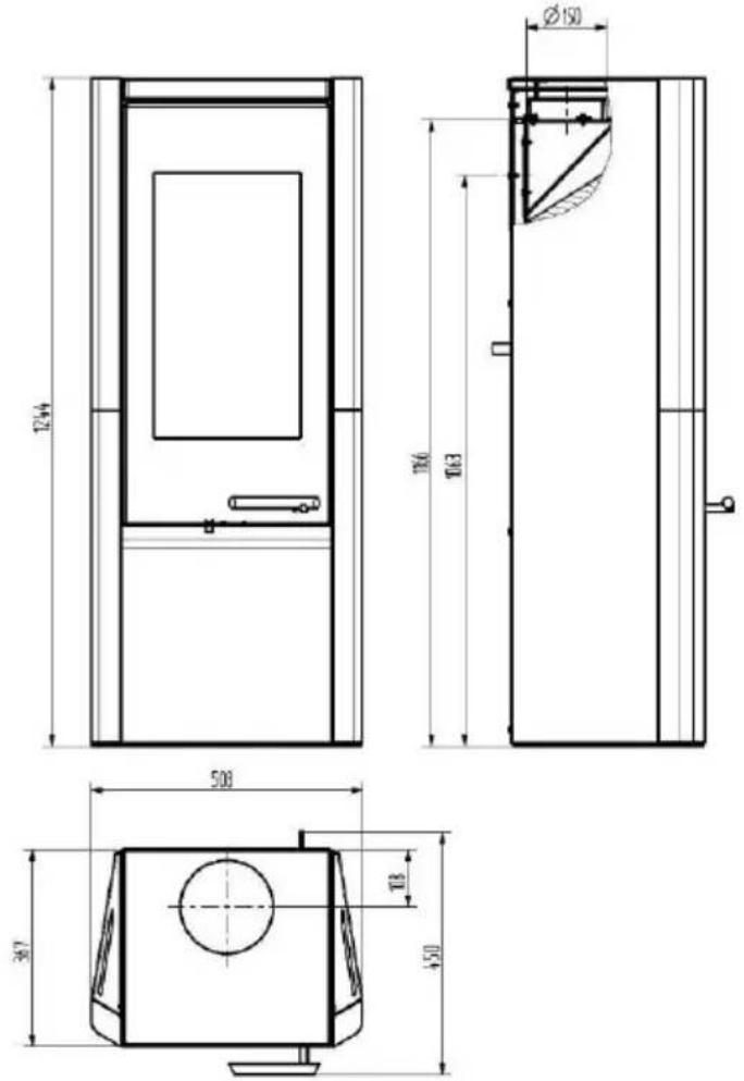 Wamsler Myra - Disegni dimensionali e dati - 1