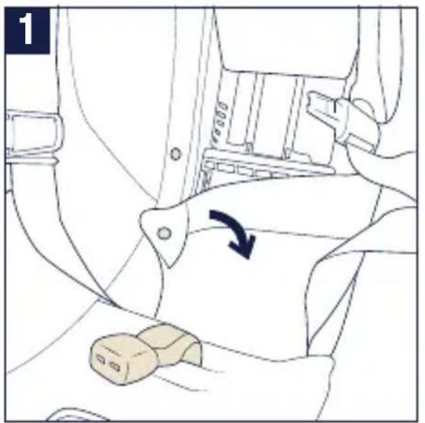 Nuna RAVA - Crotch Belt Adjustment - 1