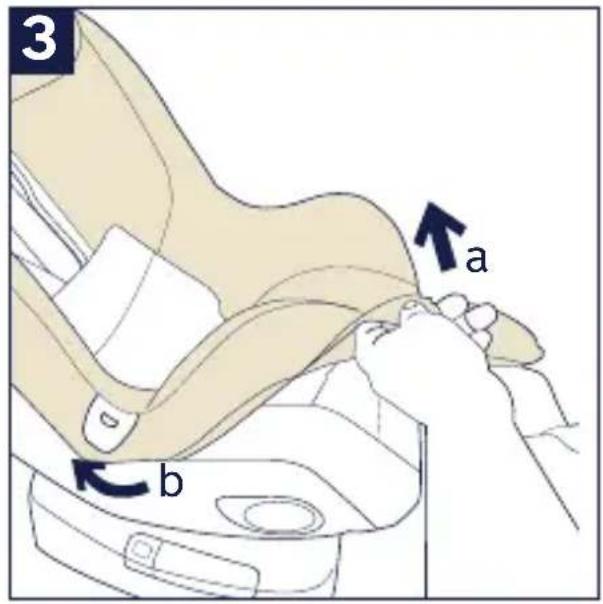 Nuna RAVA - - To remove seat pad: - 3