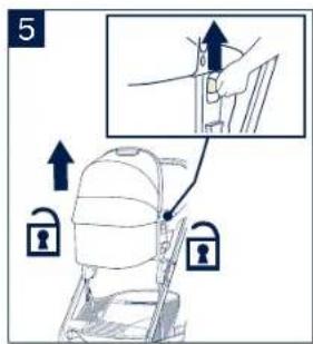 Nuna Nacelle - Removing Bassinet from the MIXX series Stroller in the Carry Cot Mode - 5