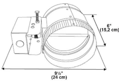 KITCHENAID W10446915 - Regulador de tiro motorizzato de 6" (15,2 cm) (instalado para la toma de aire除外) - 1