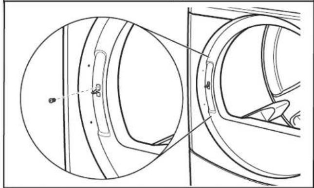 WHIRLPOOL W10277499 - Remove the door strike and insert on opposite side - 1