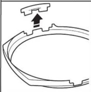 WHIRLPOOL W10277499 - Soulever le couvercle de la plaque de charnière et le placer de l'autre côté de la porte - 1