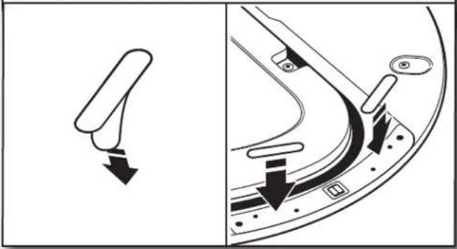 WHIRLPOOL W10277499 - Replacer les cache-trous de vis de l'autre côté - 1