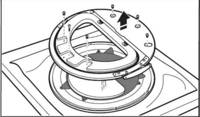 WHIRLPOOL W10277499 - Oter les vis et soulever le haut du panneau interne de la porte - 1