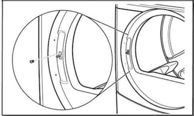 WHIRLPOOL W10277499 - Retirer la gâche de la porte et l'insérer sur le côte opposé - 1