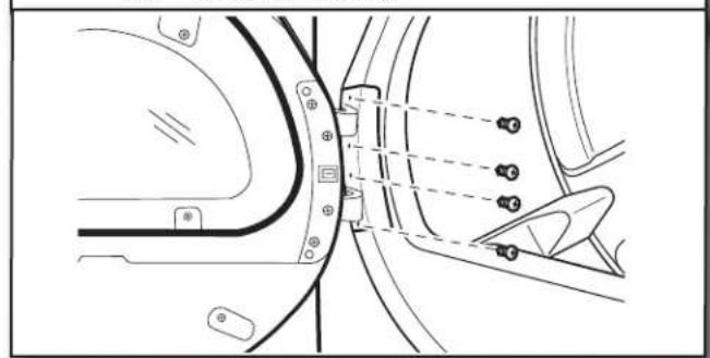 WHIRLPOOL W10277499 - Réinstaller la portes sur la sechese - 1
