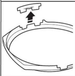 WHIRLPOOL W10277499 - Snap off hinge plate cover and move to other side of door - 1