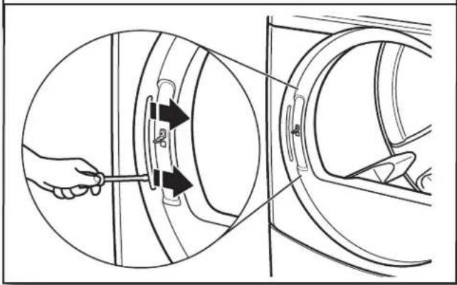 WHIRLPOOL W10277499 - Oter le cache-trou de charnière - 1