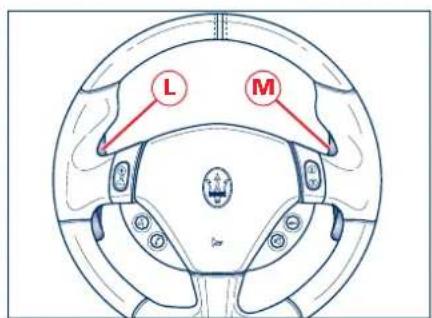 Maserati GranCabrio (2014) - Leviers des vitesses au volant - 2