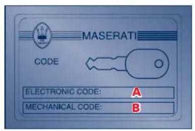 Maserati GranCabrio (2014) - Codes des clés - 1