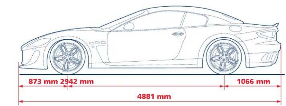 Maserati GranCabrio (2014) - Dimensions - 1