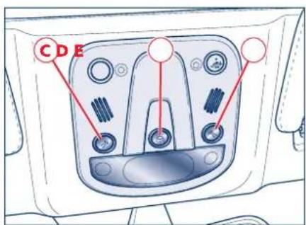 Maserati GranCabrio (2014) - Commandes plafonnier avant - 3