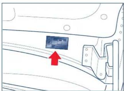Maserati GranCabrio (2014) - Plaque signalétique de la peinture - 3