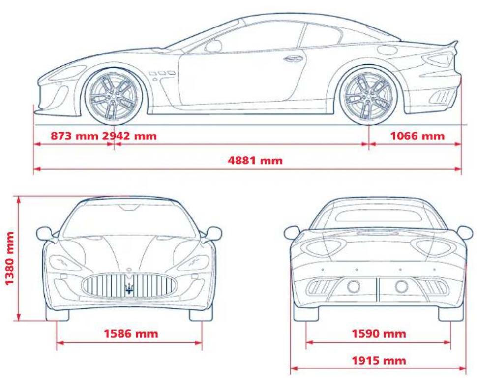 Maserati GranCabrio Sport (2015) - Dimensions - 1