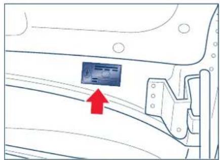 Maserati GranCabrio Sport (2015) - Plaque signalétique de la peinture - 3