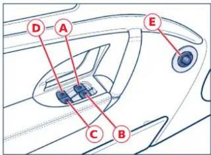 Maserati GranCabrio Sport (2015) - Commandes plafonnier avant - 1