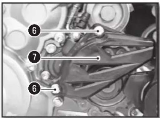 Technical diagram of a mechanical assembly with numbered annotations pointing to specific components.