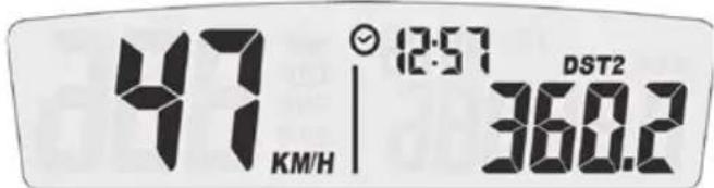 47 KM/H 12:57 DST2 360.2