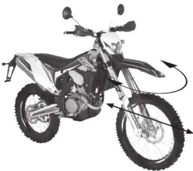 Sherco 250 SEF (2020) - CHECKING THE PLAY OF THE STEERING HEAD BEARINGS - 1