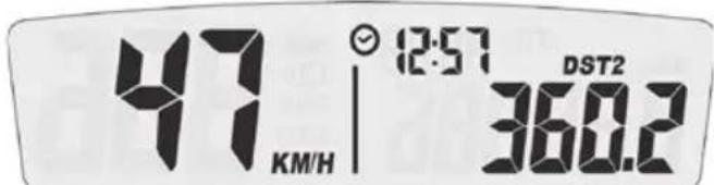 47 KM/H 12:57 DST2 360.2