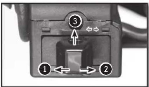 Diagram of a camera component with numbered parts and directional arrows indicating movement or flow
