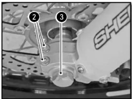 Sherco 450 SEFR (2019) - DÉMONTAGE DE LA ROUE AVANT - 4