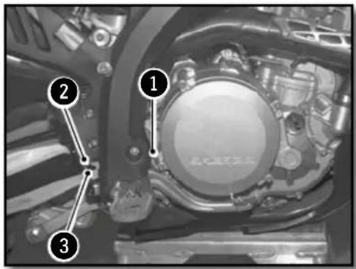 Sherco 450 SEFR (2019) - ADJUSTING THE TRAVEL OF THE REAR BRAKE PEDAL - 1