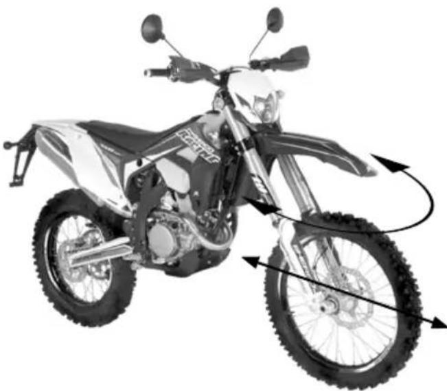 Sherco 450 SEFR (2019) - CONTRÔLÉ DU JEU DES ROULEMENTS DE DIRECTION - 1