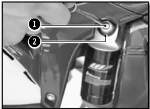 Sherco 450 SEFR (2019) - ADJUSTING THE REAR SHOCK LOW-SPEED COMPRESSION SETTING - 1