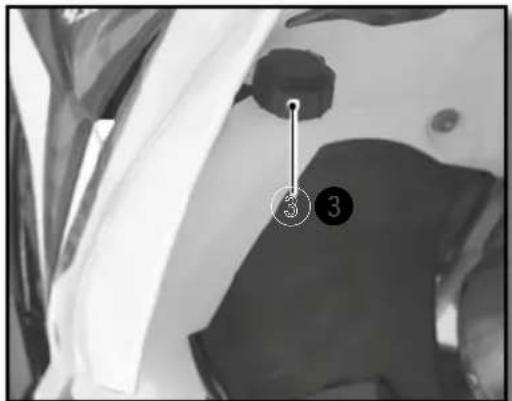 Medical X-ray image with numbered anatomical markers and a labeled point '3'